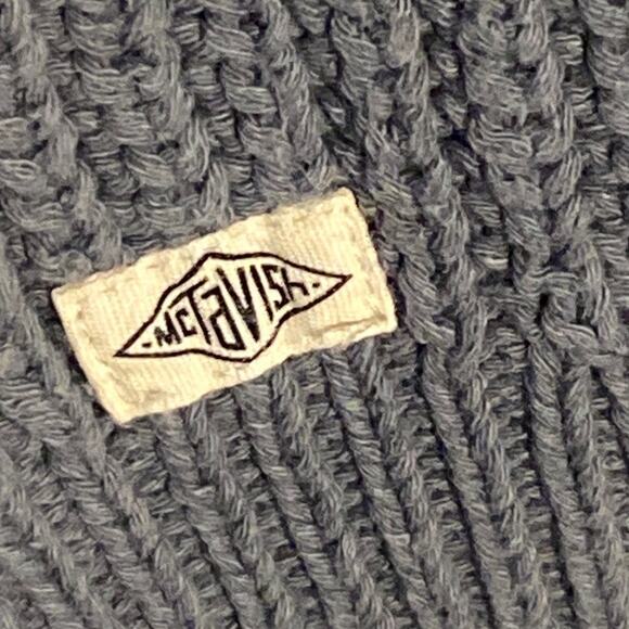 Mctavish Womens Large Knit Sweater Linen Organic Cotton Blue - Picture 3 of 7